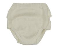 Bílé pletené kraťasy s volánky 