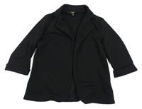 Černý vzorovaný sakový cardigan