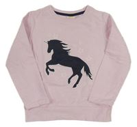 Světlerůžová mikina s jednorožcem kids