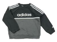 Tmavošedá mikina s logem Adidas