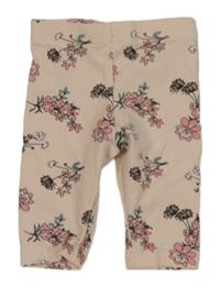 Růžové květované legíny PRIMARK