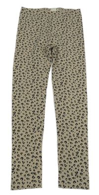 Béžovo-černé leopardí legíny H&M