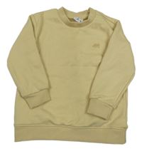 Smetanová mikina s výšivkou Zara