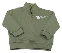 Khaki mikina s nápisem Peacocks