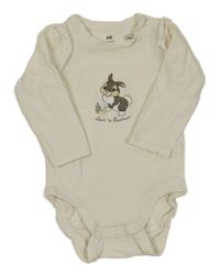 Smetanové body s králíkem a volánky H&M