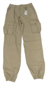 Nové - šedé plátěné cuff kalhoty s kapsami Denim Co.