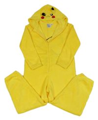 Žlutá chlupatá kombinéza a kapucí - Pikachu H&M