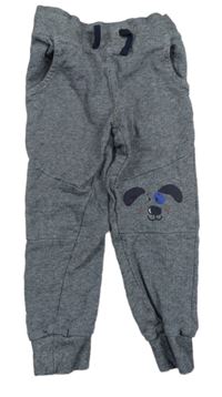 Tmavomodro-bílé melírované tepláky s čumákem Liegelind