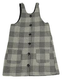 Černo-bílé vzorované vlněné šaty Matalan