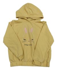 Žlutá mikina s králíčkem a kapucí H&M