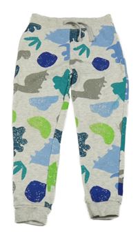 Světlešedo-modro-zelené tepláky s diny Dunnes