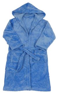 Modrý plyšový župan s hvězdami a kapucí Alive