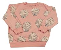 Růžová mikina s mušlemi M&S