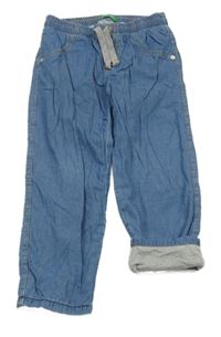 Světlemodré podšité lehké rifle Benetton