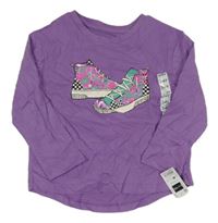 Nové - Fialové triko s botami Dunnes 
