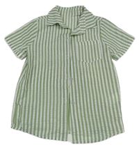 Zeleno-bílá pruhovaná halenka Shein