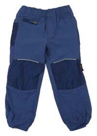 Tmavomodré šusťákové funkční cuff kalhoty Crane