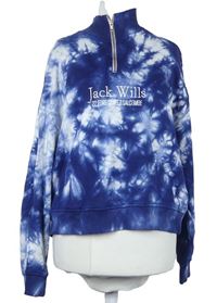 Dámská tmavomodro-bílá batikovaná mikina s logem Jack Wills 