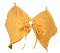 Dámský oranžový žebrovaný crop top H&M