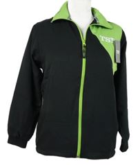 Nové - Dámská černo-limetková šusťáková sportovní bunda TSP 