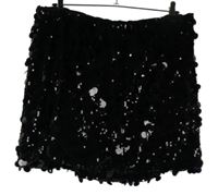 Dámská černá pajetková sukně Shein 