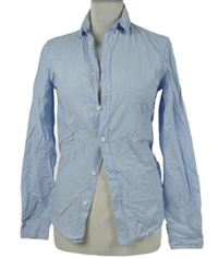 Dámská světlemodrá proužkovaná halenka Bizbee 