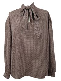 Dámská vínovo-béžová vzorovaná halenka s vázačkou Rachel Zoe 