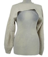 Dámské smetanové vzorované svetrové bolerko H&M