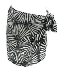 Nové - Dámské černo-bílé vzorované pareo Primark 