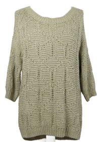 Dámský béžový třpytivý svetr M&S