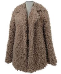 Dámský starorůžový chlupatý kabát Gipsy 