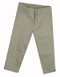 Dámské béžové proužkované capri kalhoty Lascana 