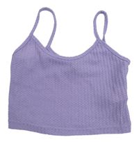 Dámský lila úpletový crop top Shein 