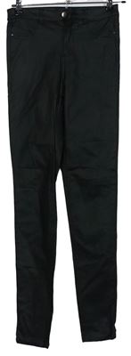 Dámské černé potažené skinny kalhoty F&F