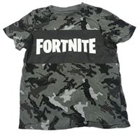 Šedo-černé tričko s Fortnite 