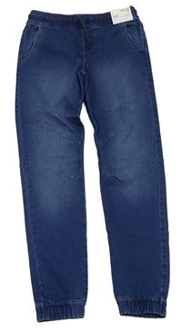 Modré teplákové cuff rifle Denim Co.