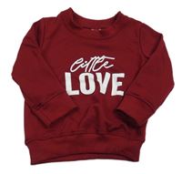 Vínová mikina s nápisem