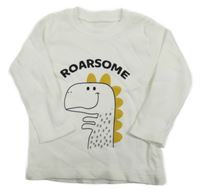 Bílé triko s dinosaurem FMN Baby