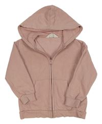 Světlerůžová propínací mikina s kapucí H&M