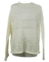 Dámský smetanový děrovaný svetr 