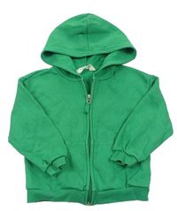 Zelená propínací mikina s kapucí H&M