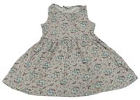 Šedé bavlněné šaty s jednorožci Primark
