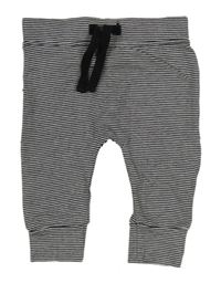 Černo-bílé proužkaté tepláky George