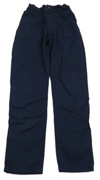 Tmavomodré plátěné kalhoty Lc waikiki