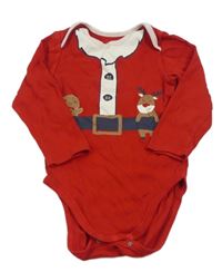 Červené body s perníčkem a sobem C&A