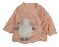 Lososové zavinovací triko s ovečkou 