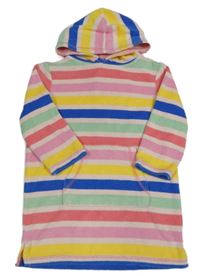 Barevný pruhovaný froté župan a kapucí John Lewis