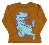 Medové triko s dinosaurem H&M