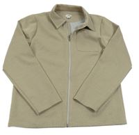 Béžová melírovaná propínací mikina s límečkem River Island