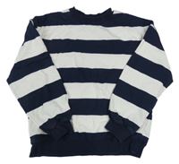 Tmavomodro-bílá pruhovaná mikina H&M